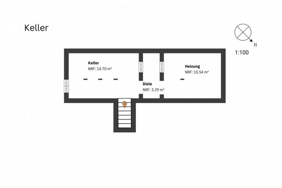 Grundriss Keller Wohn- / Gesch�ftshaus Steinhude