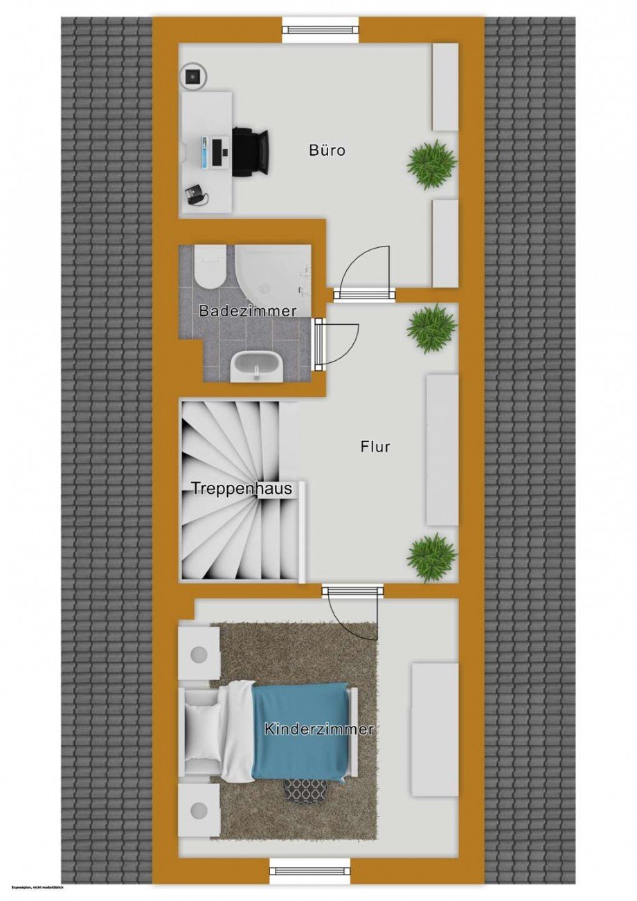 Grundriss Dachgeschos Haus Rheinsberg