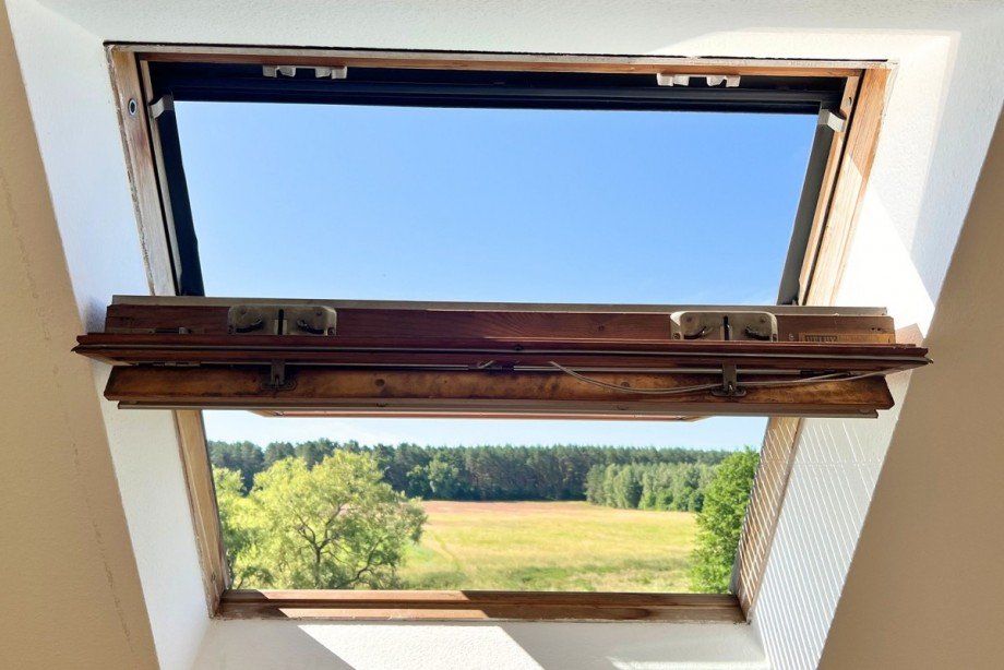 Fensterblick Doppelhaush�lfte Wandlitz