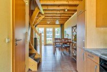 Offene K�che mit angrenzendem Essbereich Ferienhaus am Wasser: mit privatem Bootsanleger und zus�tzlichem Hausboot