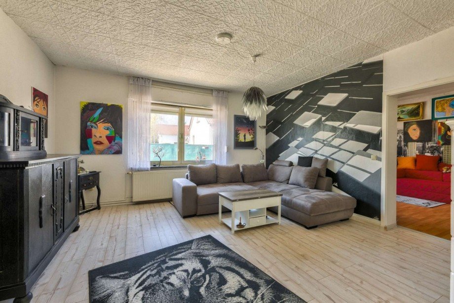 Wohnzimmer mit Sitzbereich Einfamilienhaus Ziltendorf