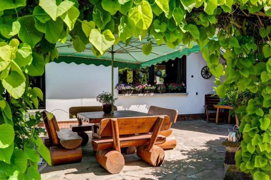 Sonniger Terrassenbereich Einfamilienhaus Bad Belzig