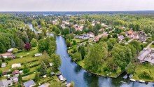 Luftaufnahme der L�cknitz und Umgebung Freizeitgrundst�ck f�r Wassersportler - ca. 100 Meter eigene Uferfront an der L�cknitz
