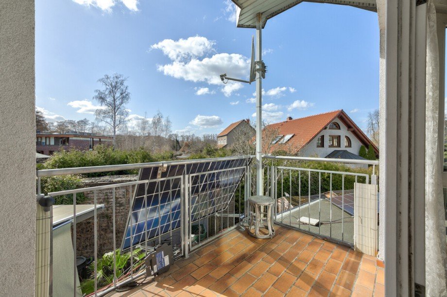 Balkon mit Blick auf dem M�ggelsee Maisonettewohnung Berlin