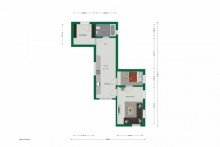 Grundriss Bungalow Freizeitgrundst�ck f�r Wassersportler - ca. 100 Meter eigene Uferfront an der L�cknitz