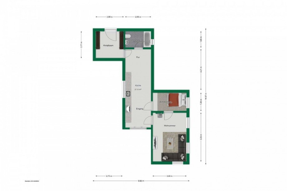 Grundriss Bungalow Freizeitgrundst�ck Gr�nheide