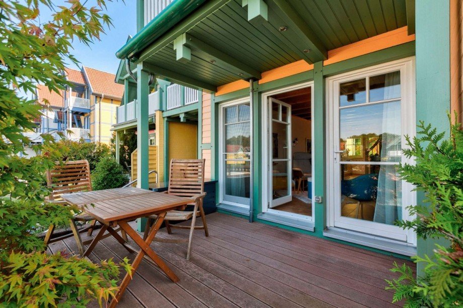 �berdachte Terrasse f�r entspannte Stunden im Freien Haus Rheinsberg