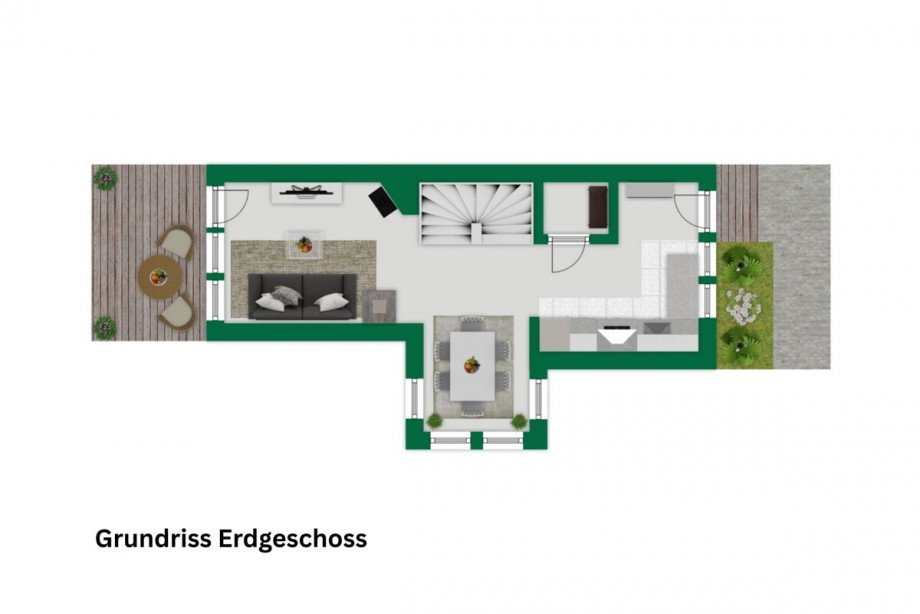Grundriss Erdgeschoss Ferienhaus Rheinsberg