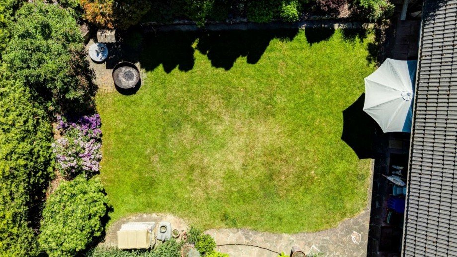 Garten aus der Vogelperspektive Einfamilienhaus Bad Belzig