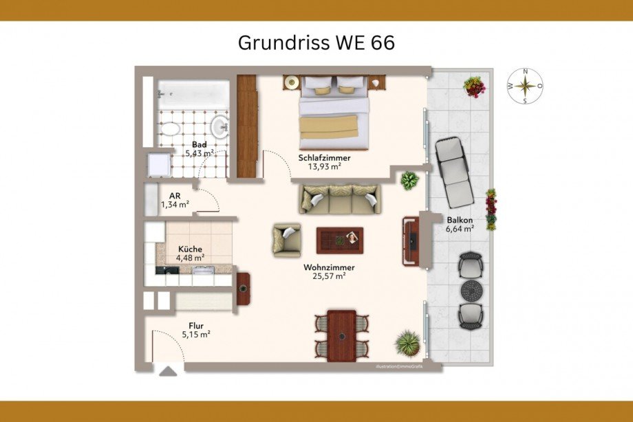 Grundriss WE 66 Etagenwohnung Berlin