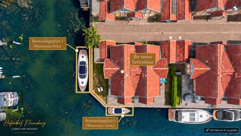 Hauptbild: FERIENHAUS MIT ZWEI BOOTSANLEGEPL�TZEN IN BESONDERER WASSERLAGE