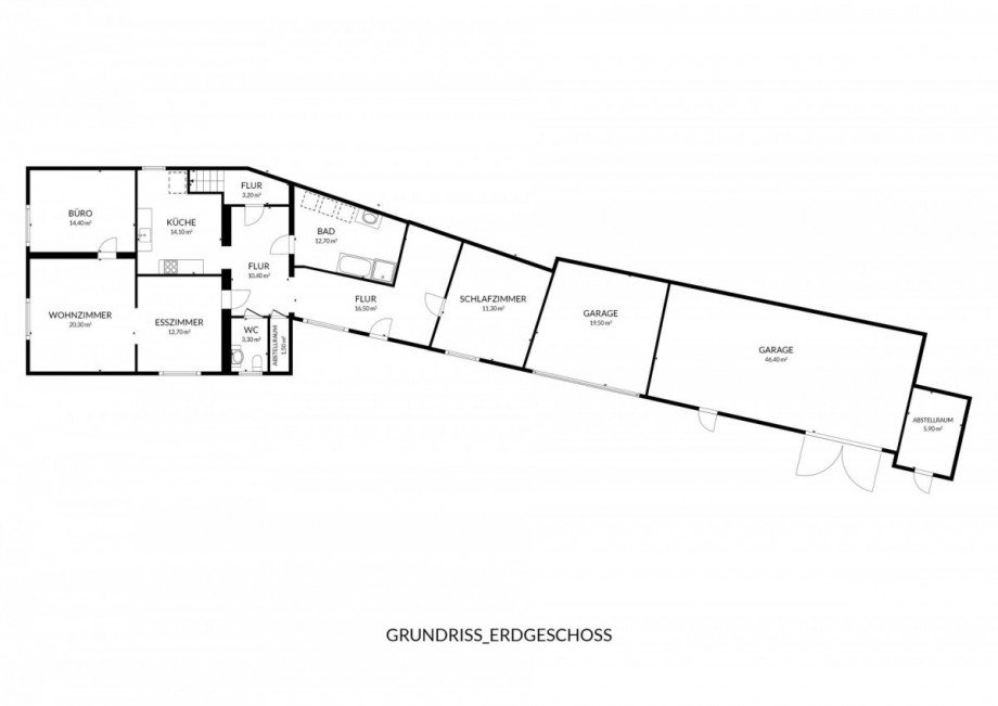 Grundriss - ERDGESCHOSS Einfamilienhaus Ziltendorf
