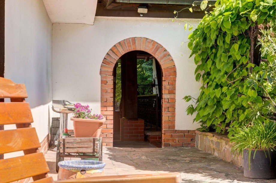 Garteneingang mit Klinkerbogen Einfamilienhaus Bad Belzig
