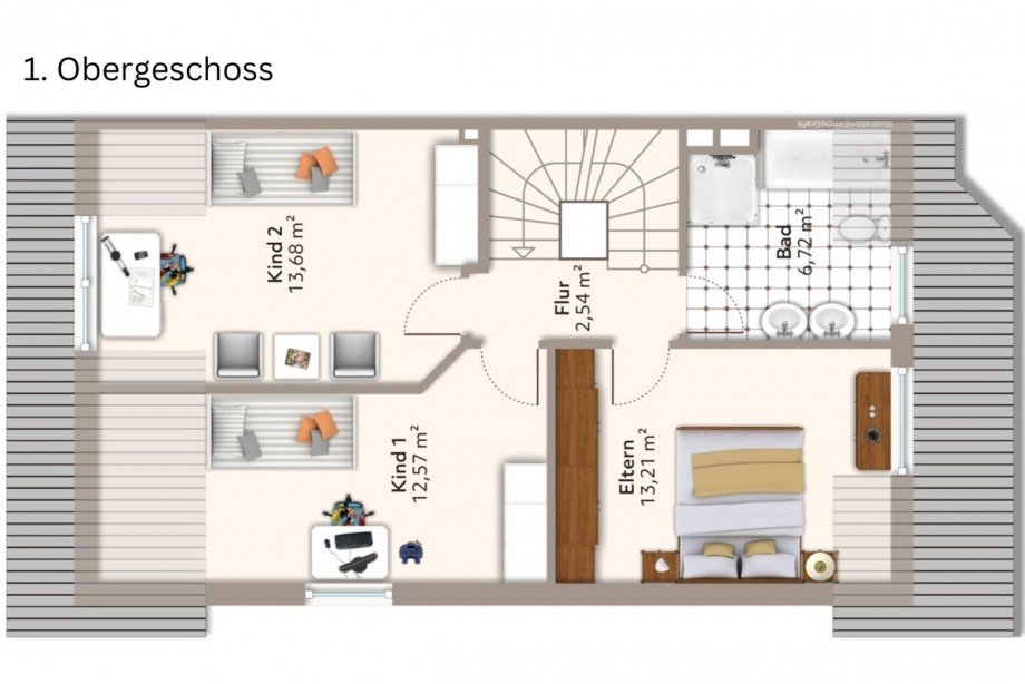 Grundriss 1. OG Doppelhaush�lfte Wandlitz
