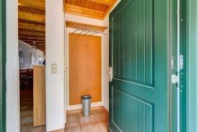 Eingang Maritimes Ferienhaus am Wasser mit eigenem Bootsanleger im Hafendorf Rheinsberg