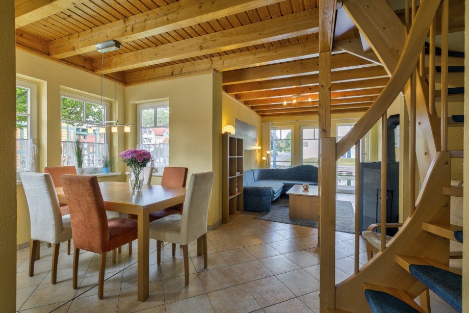 Offener Essbereich/Wohnzimmer Ferienhaus Rheinsberg