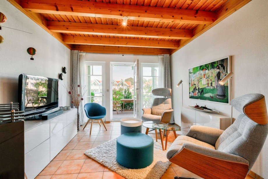 Stilvoll eingerichtetes Wohnzimmer zum Wohlf�hlen Haus Rheinsberg